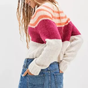 NWT American Eagle Colorblock Striped Wool Blend Knit‎ Cardigan in Cream thumbnail 9