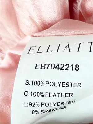 ELLIATT Rachel Peach Feather Trim Halter Top Mini Dress Size Medium Shabby Chic thumbnail 5