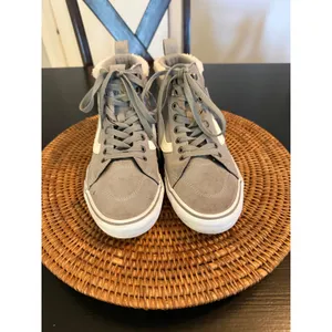 Vans Sk8-Hi MTE Grey Suede Faux Fur Lined Winter Sneakers Womens 7 High Top‎ thumbnail 7