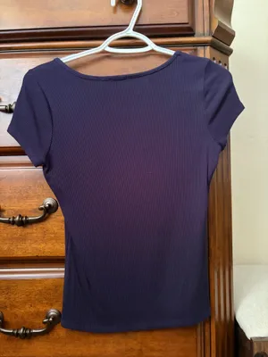 TJ Maxx Navy blue square neck top thumbnail 2