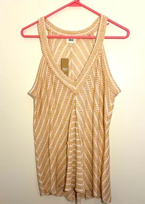 BKE Tan and Cream Knit Tank Top NWT thumbnail 1