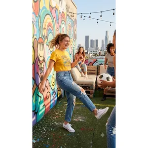Aeropostale Womens High‎ Rise Distressed Mom Jeans Medium Wash Size 10 NWT thumbnail 2