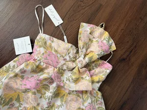Nwt Petal & Pup Betina Bow Front Maxi Dress Multi Floral spring formal wedding thumbnail 6