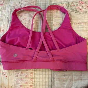Lululemon Athletica Pink Sports Bra with Crossed Straps thumbnail 2