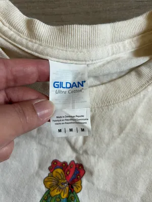 Gildan cream Short Sleeve Tee with Colorful Cactus Artwork thumbnail 2