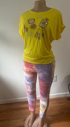 Leggings And Too Yellow Size M thumbnail 1