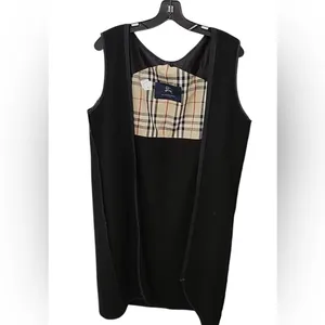 Burberry Nova Check Wool Zip In Coat LINER ONLY Vest Women’s Large Estimate EUC thumbnail 9