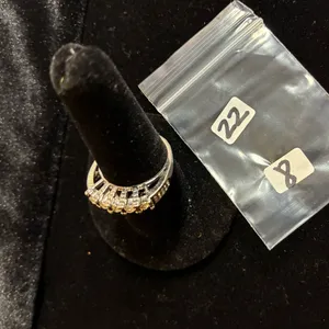 Elegant Silver tone ring size 8 thumbnail 2