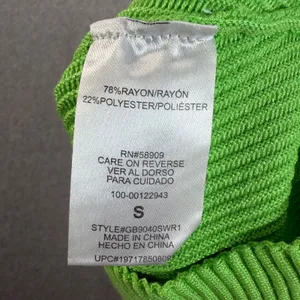 GB Gianni Bini Women's Small Neon Green Ribbed Knit Scoop Neck Cropped Tank Top thumbnail 5