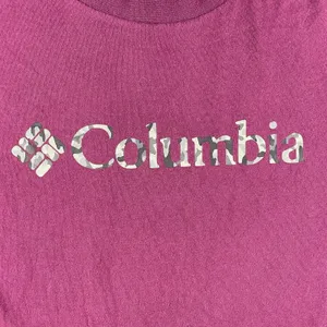 Columbia Crop Top Womens Small Cotton T Shirt Purple Graphic Short Sleeve Ladies thumbnail 2