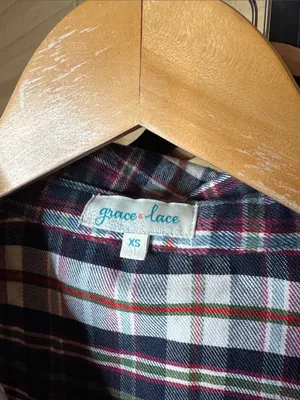 Grace & Lace Favorite Button Up Plaid Dress Size XS thumbnail 4