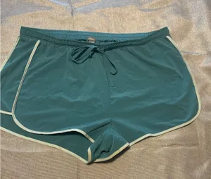 Aerie Teal Shorts with White Accents thumbnail 1