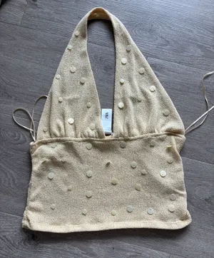ZARA Halter Top Yellow thumbnail 1