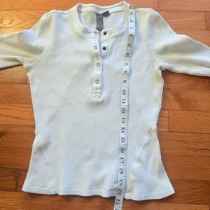 SWEATY BETTY Laid Back Waffle‎ Weave Long Sleeve White/ Cream XS thumbnail 5