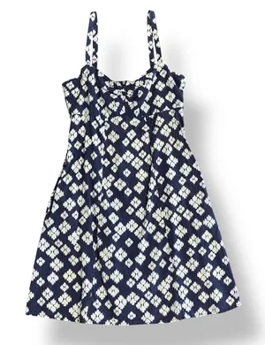 Patagonia Summertime Dress Blue and‎ White Hemp Organic Cotton Size 6 thumbnail 1