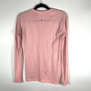 Lululemon Swiftly Tech Long Sleeve Crew Sz 8‎ Pink Thumbholes Workout Yoga thumbnail 6
