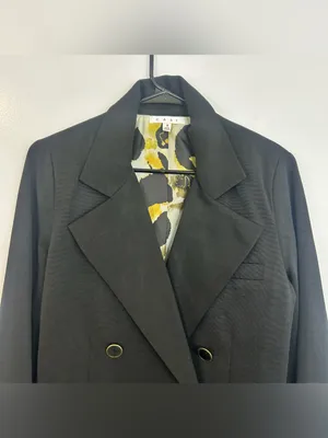 Cabi Luxe Tux Black Doulbe Breasted Blazer Jacket Size 8 thumbnail 3