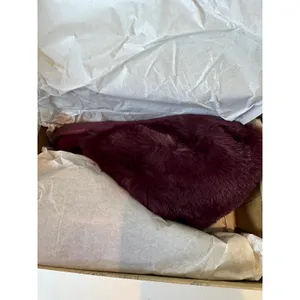 Free‎ People Snowball Slipper Women Size 7 Cabernet Faux Fur Slides Maroon thumbnail 3