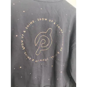 Peloton Sweatshirt Womens XL Black Excellent Distressed Rose Gold Logo Cropped thumbnail 6