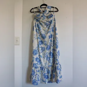 Grace Karin Floral Blue and White Women's dress thumbnail 3