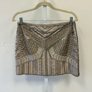 NWT Club Monaco Beaded Itzel Party Embellished A-line Mini Skirt Sz‎ 6 thumbnail 2