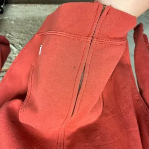 Carhartt Women's Muted Red Embroidered Logo Full Zip Hoodie Jacket Small S thumbnail 6