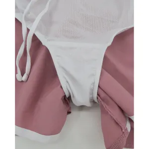 Under Armour HeatGear Fly By Running Shorts Pink White Mesh Womens XL Loose Fit thumbnail 5
