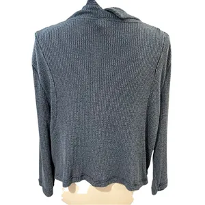 Free People Womens Mock Neck Ribbed Top Size L Cabincore Loungewear Boho thumbnail 4