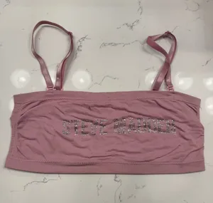 Steve Madden Bedazzled Logo Sports Bra thumbnail 1