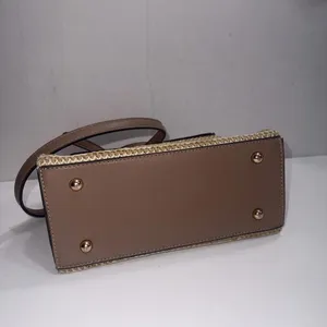 Dune London Embossed Snake‎ Print Designer Lux Crossbody Gold Straw Wicker Purse thumbnail 12