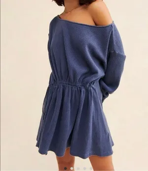 ✨Free People Josie Thermal Navy Sz Medium Dress✨ thumbnail 2