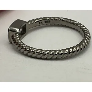 Freida Rothman Baguette Stacking Ring Sterling Silver 925 Size 7 East West thumbnail 8