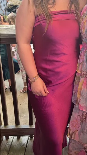 pink formal strapless dress Purple Size L thumbnail 2