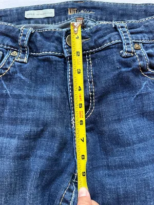 KUT from the Kloth Natalie High Rise Bootcut Short Jeans 10S Dark Wash thumbnail 6