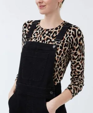 J. Crew Black‎ Denim Bib Overalls Size XXS thumbnail 1