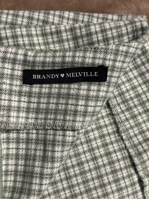Brandy Melville Mini Skirt Women’s Size 2 Green Plaid Cara” Mini Skirt thumbnail 7
