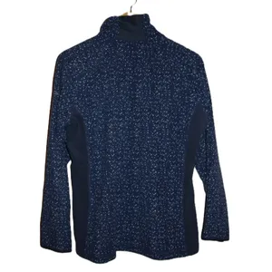 Columbia Fleece Pullover Women XL Blue Chevron Quarter Zip Excellent Active thumbnail 2