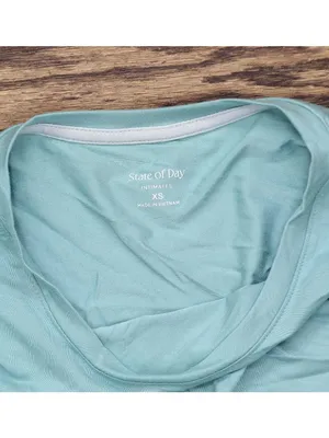 NWT State of Day Womens 2-Pc. Fluid Knit Pajamas Set Canton Blue XS thumbnail 10