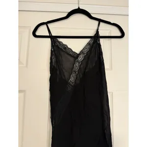 Zara Collection Y2K Lace Trim Tank Sheer Black Fairy Asymmetrical Top Whimsigoth thumbnail 5