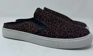 Time and Tru Women's Animal Print Twin‎ Gore Mules Faux Fur Insides Size 10 thumbnail 1