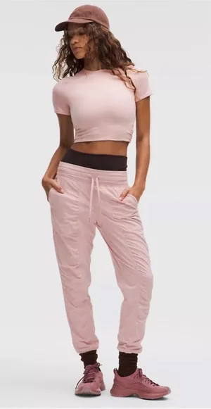 Lululemon Dance Studio Mid Rise Full Length Light Pink Jogger Pants thumbnail 1