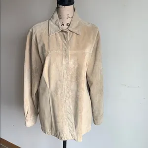 Vintage Live A Little Leather Button Down Jacket Top Size Large thumbnail 5