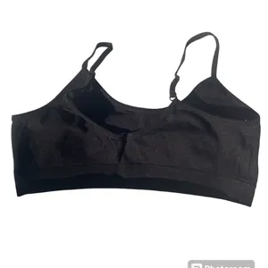 3 for $12: Black Unpadded Sports Exercise Bra with Adjustable Straps thumbnail 2