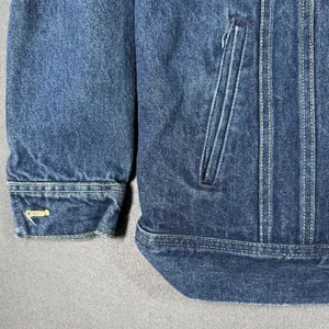 Vintage Lee Trucker Jacket Womens 11/12 Blue Denim Trucker USA‎ Union Made thumbnail 3