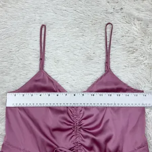 Abercrombie Mauve Pink Spaghetti Strap Peplum Crop‎ Tank Top Size Small thumbnail 4
