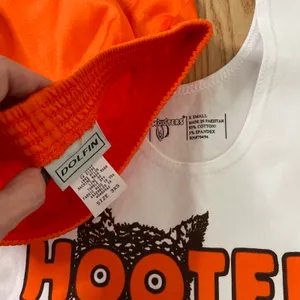 New Hooters girl Uniform Vintage tank and shorts Outfit size Xs/Xxxs thumbnail 6