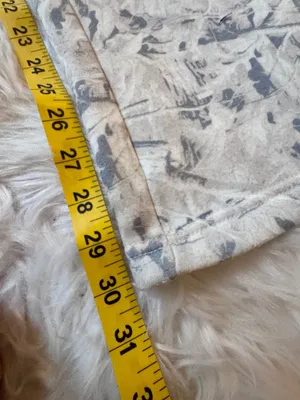 SWS Athletics White and Grey Branch Print Fleece Jogger Sweatpants Size M thumbnail 8