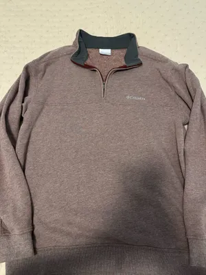 Columbia burgundy quarter zip fleece thumbnail 1