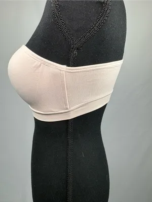 Strapless Seamless Bandeau Bra in Pale Pink thumbnail 8