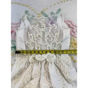 Mon Cheri‎ Bridals Wedding Gown White Embroidered Illusion Back Veil Set Size 10 thumbnail 13